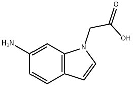 2-(6-amino-1H-indol-1-yl)acetic acid Struktur