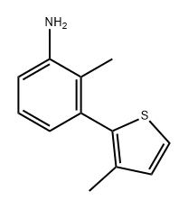 Benzenamine, 2-methyl-3-(3-methyl-2-thienyl)- Structure