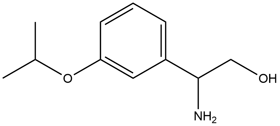 2-amino-2-(3-isopropoxyphenyl)ethan-1-ol 结构式