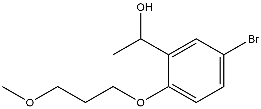 5-Bromo-2-(3-methoxypropoxy)-α-methylbenzenemethanol 结构式