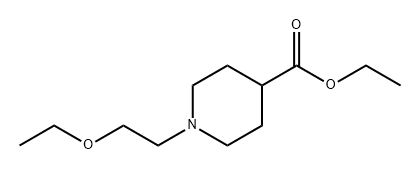 4-Piperidinecarboxylic acid, 1-(2-ethoxyethyl)-, ethyl ester Structure