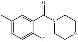 (2-Fluoro-5-methylphenyl)(thiomorpholino)methanone 结构式