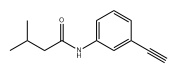 N-(3-乙炔基苯基)-3-甲基丁酰胺 结构式
