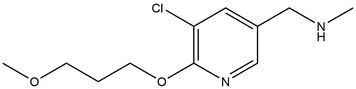 5-Chloro-6-(3-methoxypropoxy)-N-methyl-3-pyridinemethanamine 结构式