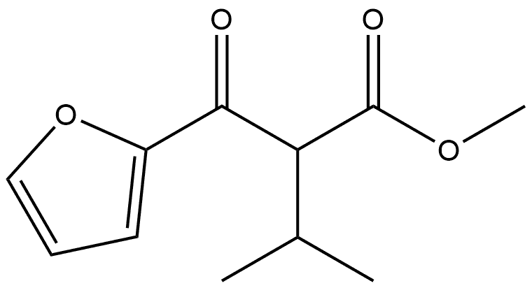 2-Furanpropanoic acid, α-(1-methylethyl)-β-oxo-, methyl ester 结构式
