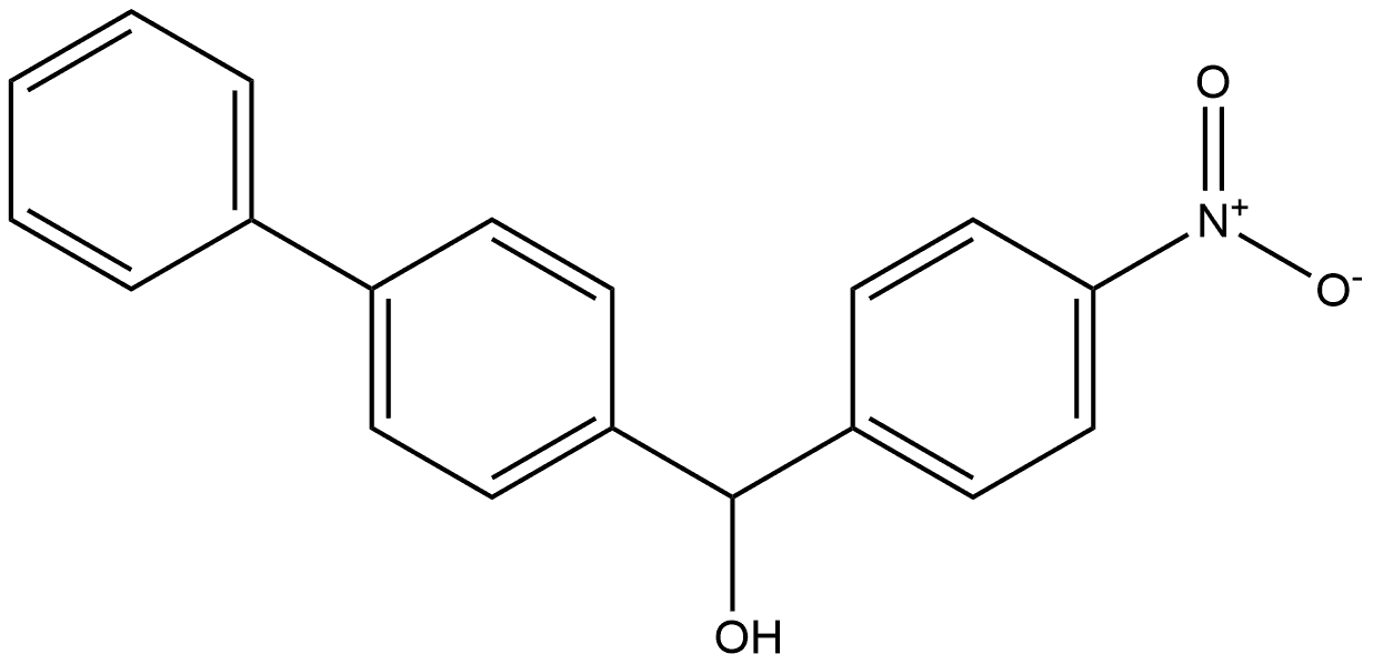 [1,1'-Biphenyl]-4-methanol, α-(4-nitrophenyl)-, (+)- Structure