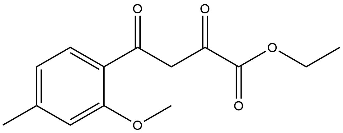4-(2-甲氧基-4-甲基苯基)-2,4-二氧代丁酸乙酯 结构式
