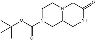 2H-Pyrazino[1,2-a]pyrazine-2-carboxylic acid, octahydro-7-oxo-, 1,1-dimethylethyl ester Struktur