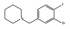 Piperidine, 1-[(3-bromo-4-fluorophenyl)methyl]- Structure