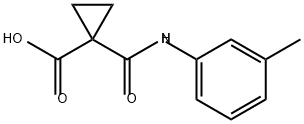 Cyclopropanecarboxylic acid, 1-[[(3-methylphenyl)amino]carbonyl]- 结构式