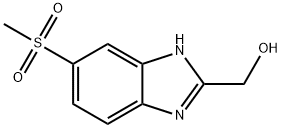 1H-Benzimidazole-2-methanol, 6-(methylsulfonyl)- Structure