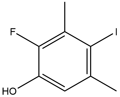 2-Fluoro-4-iodo-3,5-dimethylphenol 结构式