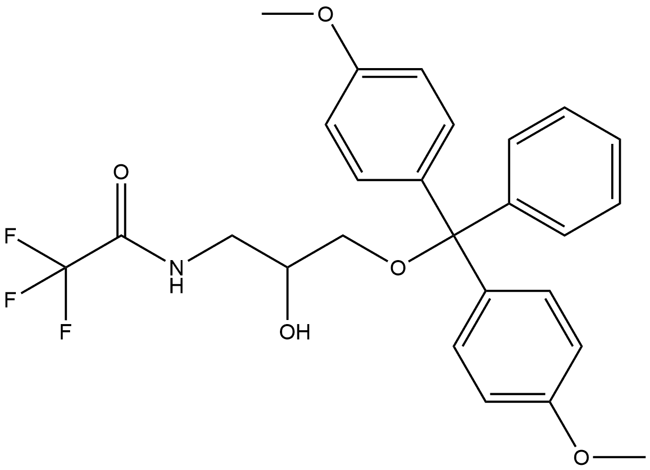 Acetamide, N-[3-[bis(4-methoxyphenyl)phenylmethoxy]-2-hydroxypropyl]-2,2,2-trifluoro- Struktur