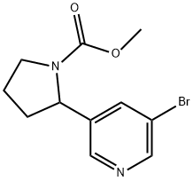 1-Pyrrolidinecarboxylic acid, 2-(5-bromo-3-pyridinyl)-, methyl ester