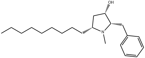 1-Methyl-2β-benzyl-5β-nonylpyrrolidine-3β-ol Structure