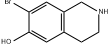 6-Isoquinolinol, 7-bromo-1,2,3,4-tetrahydro- Struktur