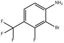Benzenamine, 2-bromo-3-fluoro-4-(trifluoromethyl)-, 1253889-52-9, 结构式
