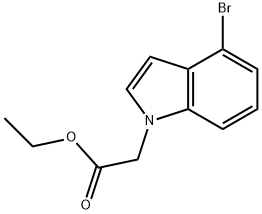 1H-Indole-1-acetic acid, 4-bromo-, ethyl ester,1253926-05-4,结构式