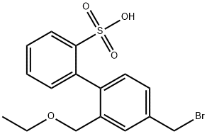 [1,1'-Biphenyl]-2-sulfonic acid, 4'-(bromomethyl)-2'-(ethoxymethyl)- Structure