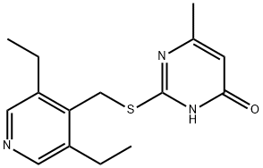 4(3H)-Pyrimidinone, 2-[[(3,5-diethyl-4-pyridinyl)methyl]thio]-6-methyl- Struktur