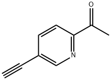 1-(5-乙炔基吡啶-2-基)乙烷-1-酮 结构式