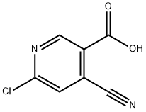 3-Pyridinecarboxylic acid, 6-chloro-4-cyano- Structure
