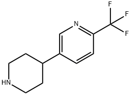 5-(Piperidin-4-yl)-2-(trifluoromethyl)pyridine 结构式