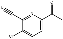 6-Acetyl-3-chloro-2-pyridinecarbonitrile Struktur