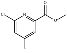 2-Pyridinecarboxylic acid, 6-chloro-4-fluoro-, methyl ester Struktur