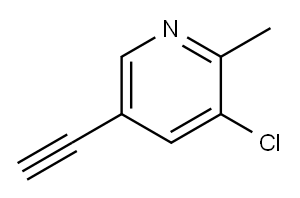 3-氯-5-乙炔基-2-甲基吡啶, 1256823-13-8, 结构式