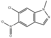 6-氯-1-甲基-5-硝基-1H-吲唑, 1257303-30-2, 结构式