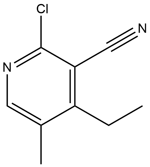 2-Chloro-4-ethyl-5-methyl-3-pyridinecarbonitrile Struktur