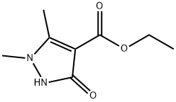 1H-Pyrazole-4-carboxylic acid, 2,3-dihydro-1,5-dimethyl-3-oxo-, ethyl ester Struktur