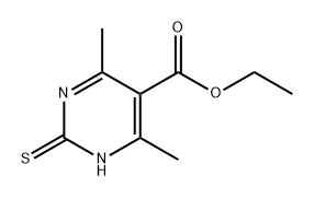 5-Pyrimidinecarboxylic acid, 1,2-dihydro-4,6-dimethyl-2-thioxo-, ethyl ester 化学構造式