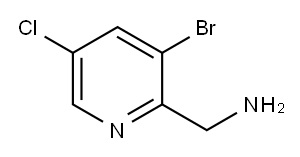 (3-溴-5-氯吡啶-2-基)甲胺, 1257582-25-4, 结构式