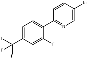 5-Bromo-2-(2-fluoro-4-(trifluoromethyl)phenyl)pyridine Structure