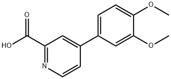 4-(3,4-Dimethoxyphenyl)picolinic acid 结构式