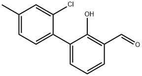 6-(2-Chloro-4-methylphenyl)-2-formylphenol Struktur