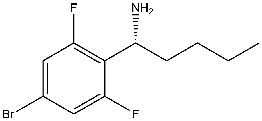 (1R)-1-(4-BROMO-2,6-DIFLUOROPHENYL)PENTYLAMINE 结构式