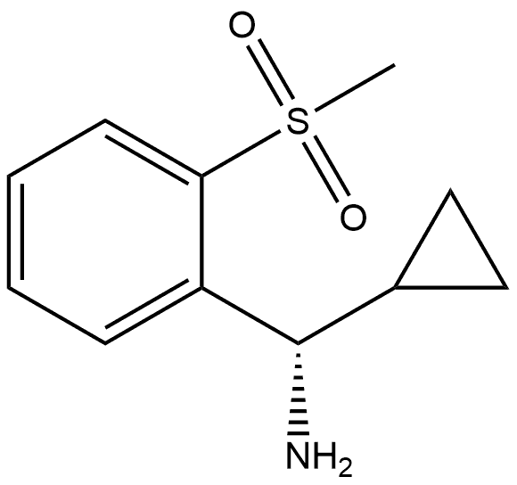 (S)-cyclopropyl(2-(methylsulfonyl)phenyl)methanamine Struktur