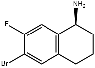1-Naphthalenamine, 6-bromo-7-fluoro-1,2,3,4-tetrahydro-, (1S)- Struktur
