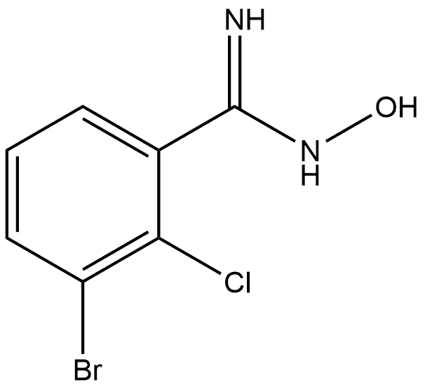 3-Bromo-2-chloro-N-hydroxybenzenecarboximidamide,1260021-59-7,结构式