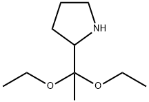 Pyrrolidine, 2-(1,1-diethoxyethyl)- Struktur