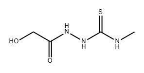 Acetic acid, 2-hydroxy-, 2-[(methylamino)thioxomethyl]hydrazide 结构式