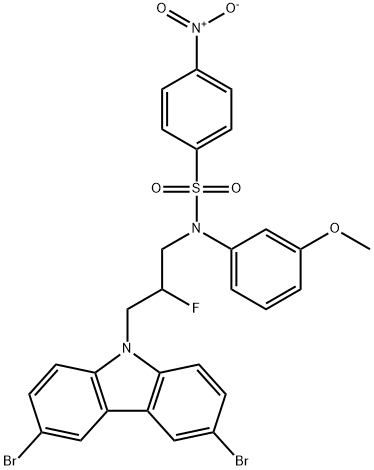 Benzenesulfonamide, N-[3-(3,6-dibromo-9H-carbazol-9-yl)-2-fluoropropyl]-N-(3-methoxyphenyl)-4-nitro-