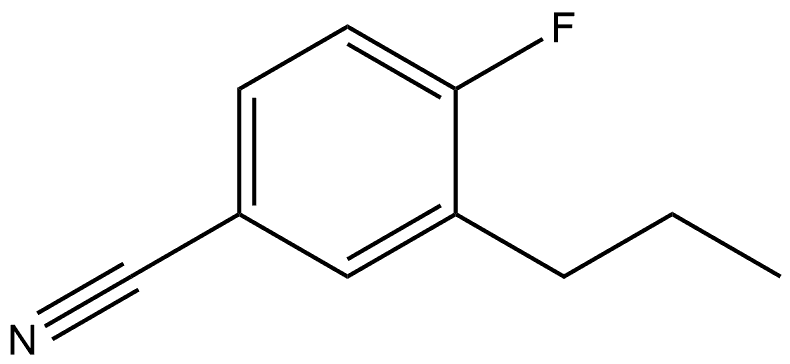 Benzonitrile, 4-fluoro-3-propyl- 结构式