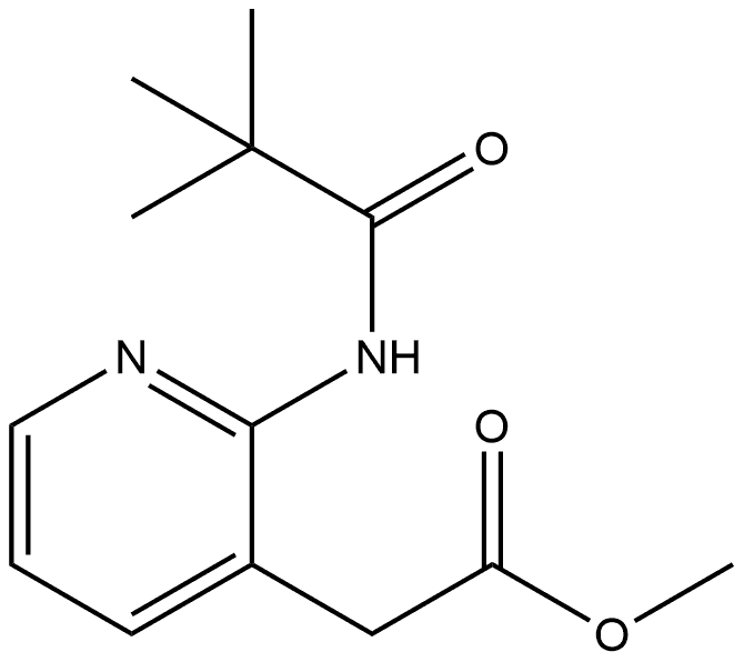methyl 2-(2-pivalamidopyridin-3-yl)acetate 结构式