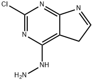2-Chloro-4-hydrazino-7H-pyrrolo[2,3-d]pyrimidine 结构式