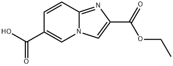 Imidazo[1,2-a]pyridine-2,6-dicarboxylic acid, 2-ethyl ester Struktur
