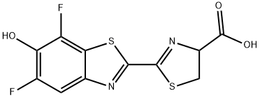 4-Thiazolecarboxylic acid, 2-(5,7-difluoro-6-hydroxy-2-benzothiazolyl)-4,5-dihydro-,1260754-66-2,结构式